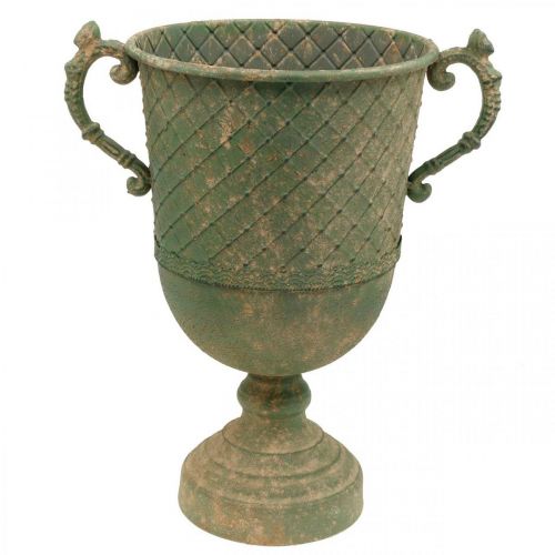 Floristik24 Taça de metal para plantar, taça com alças, plantador Ø25cm Alt.43cm