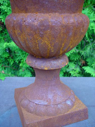 Floristik24 Copo de ferro fundido vermelho ferrugem Alt.55cm Ø40cm