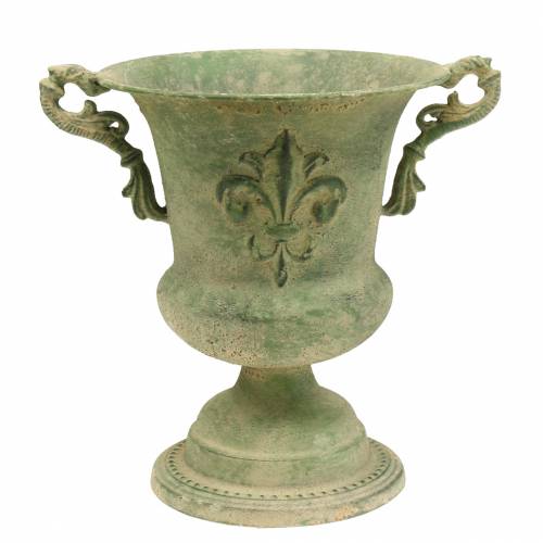 Floristik24 Taça copo verde antigo Ø20cm H24cm