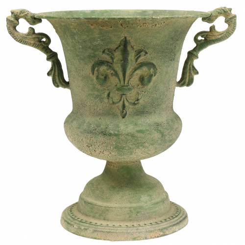 Floristik24 Taça copo verde antigo Ø20cm H24cm