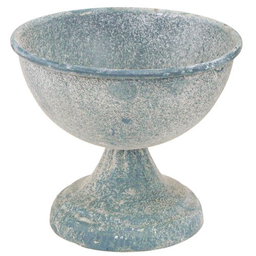 Taça Taça Pequena Metal Azul Branco Antigo Ø12cm H10.5cm 2pcs
