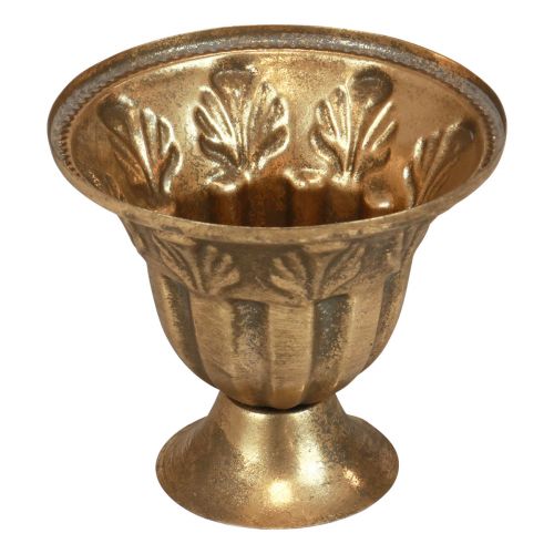 Copo vaso decoração copo metal dourado aspecto antigo Ø13cm Alt.11,5cm