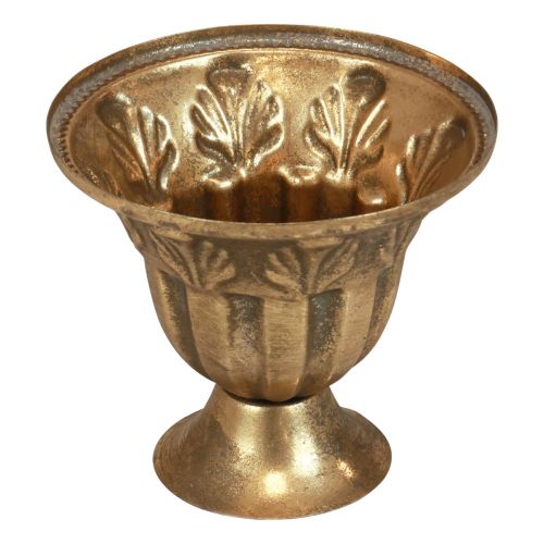 Floristik24 Copo vaso decoração copo metal dourado aspecto antigo Ø13cm Alt.11,5cm
