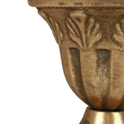 Floristik24 Copo vaso decoração copo metal dourado aspecto antigo Ø13cm Alt.11,5cm