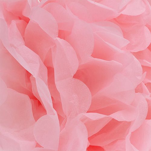 Itens Papel pompom Ø30cm rosa claro 5 unidades