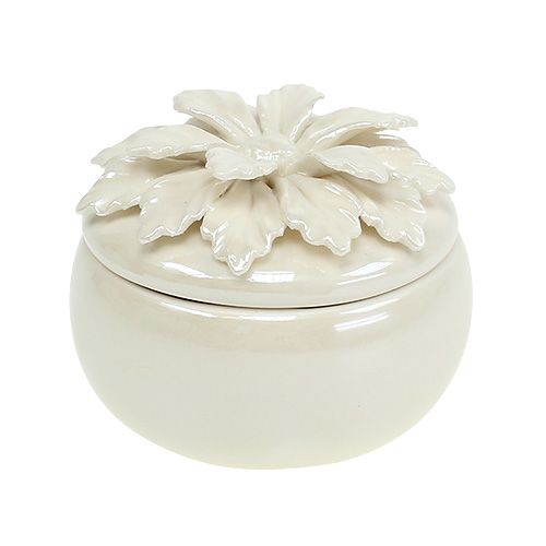 Floristik24 Frasco de porcelana creme Ø7,5cm A6cm