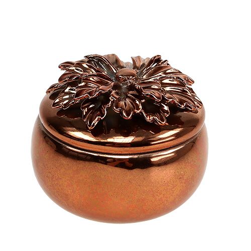 Floristik24 Frasco de porcelana de cobre Ø7,5cm A6cm