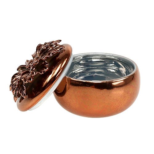 Floristik24 Frasco de porcelana de cobre Ø7,5cm A6cm