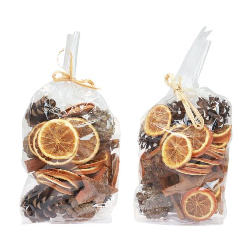 Floristik24 Potpourri Cones de Natal rodelas de laranja madeira de canela 150g