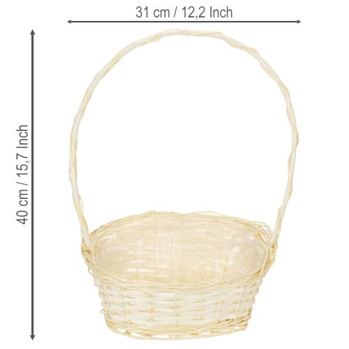 Cesta de presente 27cm x 18cm A43cm leve | Floristik24.pt