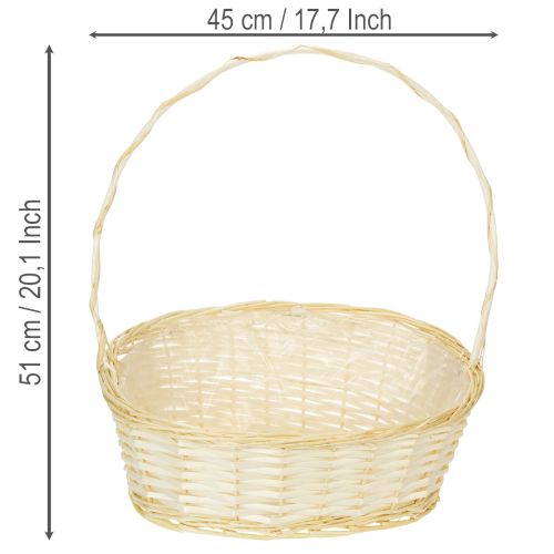 Cesta de presente, cesta de vime, 44 cm x 36 cm | Floristik24.pt