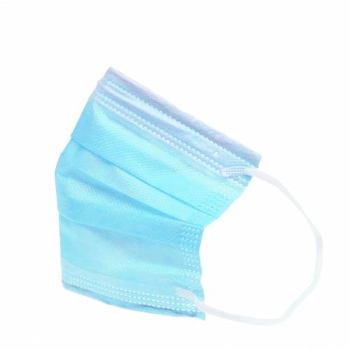 Floristik24 Máscara descartável, máscara facial, máscara bucal, 3 camadas, azul claro, 10 peças