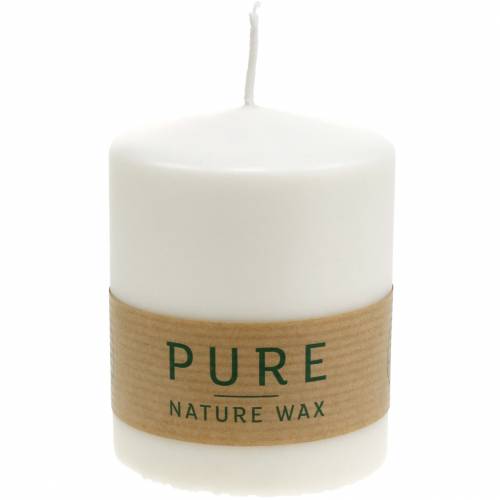 Itens Vela pilar PURE Nature, vela natural sustentável feita de estearina e cera de colza 90/70mm