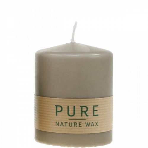 Itens Vela pilar pura marrom 90/70 vela estearina sustentável e cera natural de colza