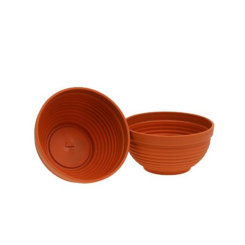 Floristik24 R-bowl plástico terracota Ø15cm, 10 peças
