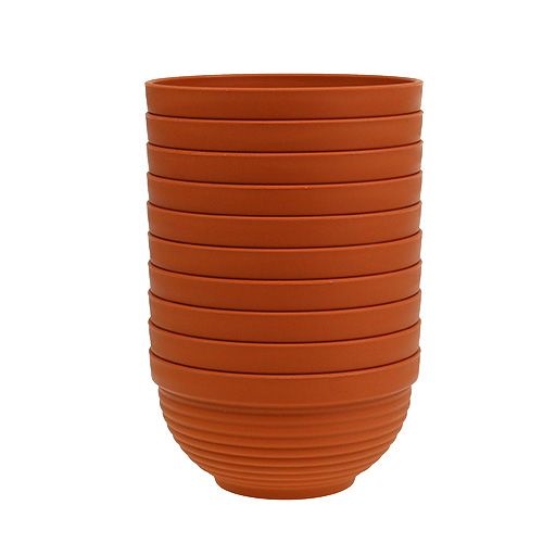 Floristik24 R-bowl plástico terracota Ø15cm, 10 peças