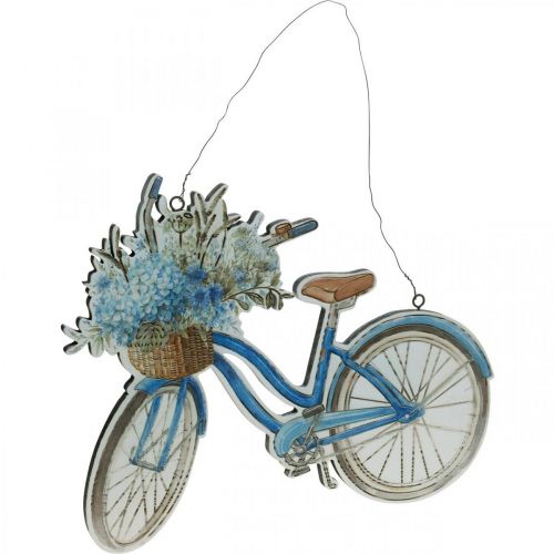 Itens Sinal deco madeira bicicleta verão sinal deco para pendurar azul, branco 31 × 25cm