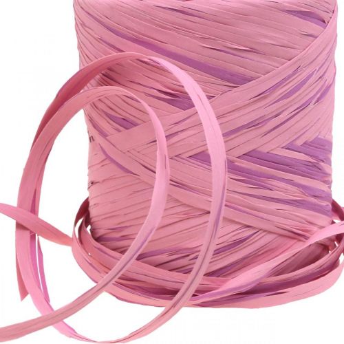 Itens Fita de presente multicolorida de ráfia rosa-rosa, material de florista, fita decorativa L200m