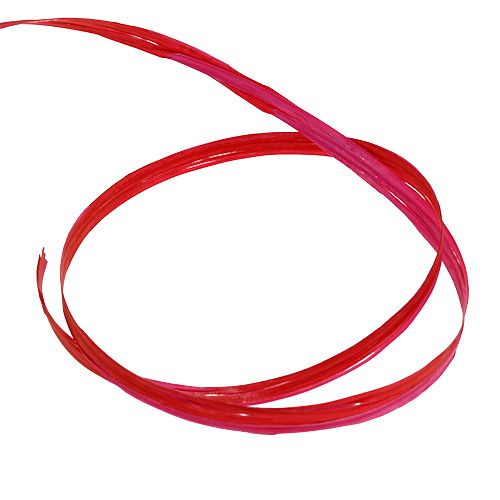 Itens Ráfia bicolor vermelho-rosa 200m