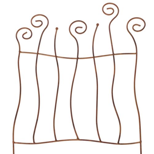 Treliça, suporte para trepadeira, metal curvado, decoração artística para jardim, 72 cm