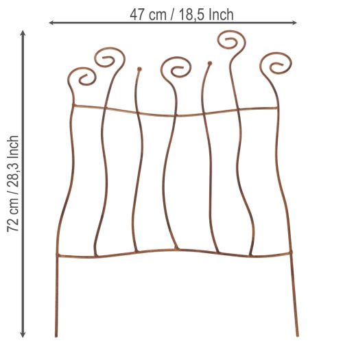 Itens Treliça, suporte para trepadeira, metal curvado, decoração artística para jardim, 72 cm
