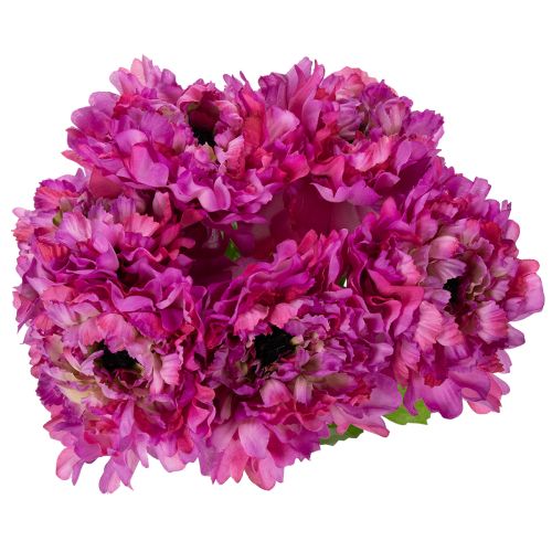Itens Flor de ranúnculo artificial, réplica detalhada para decoração de sala de estar e escritório, 55 cm, 6 peças