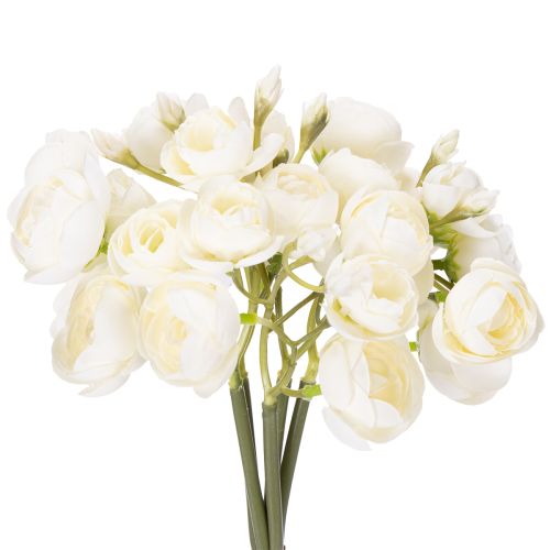Buquê de Ranúnculos Artificiais, Decoração Floral Duradoura para a Primavera, 32cm, 5 Peças