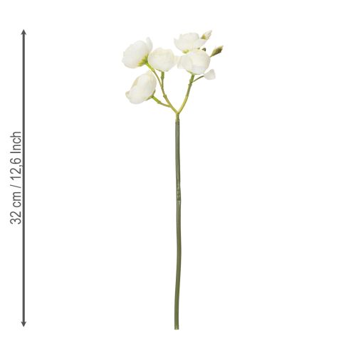 Itens Buquê de Ranúnculos Artificiais, Decoração Floral Duradoura para a Primavera, 32cm, 5 Peças