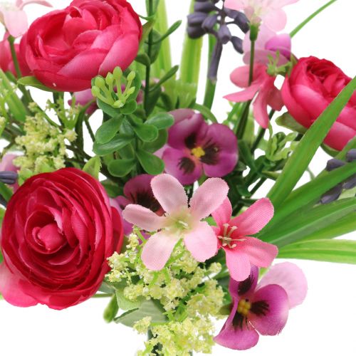 Floristik24 Buquê de ranúnculo com jacintos de uva rosa 25cm