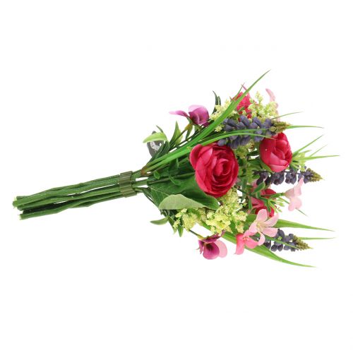 Floristik24 Buquê de ranúnculo com jacintos de uva rosa 25cm