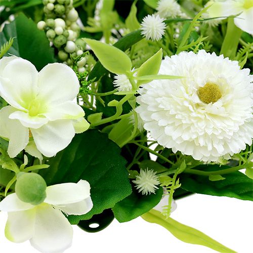 Floristik24 Coroa de ranúnculo com Bellis branco Ø30cm