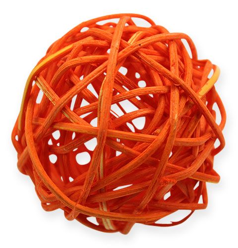Floristik24 Bolas de rattan 4,5 cm laranja damasco 30 unidades
