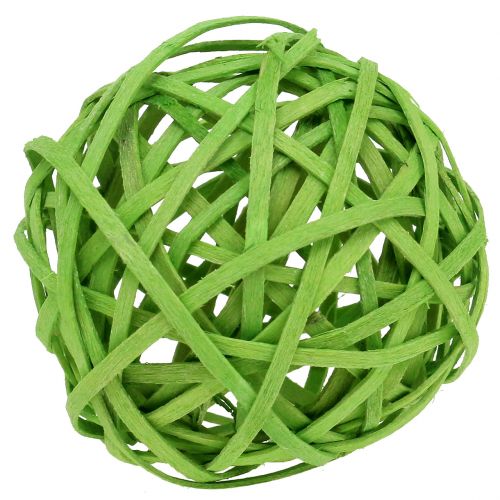 Floristik24 Bola de vime verde claro Ø6cm 6 unidades