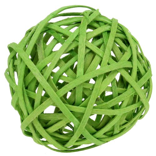 Itens Bola de vime verde claro Ø6cm 6 unidades