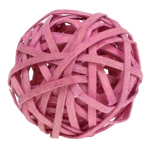 Floristik24 Bola de rattan rosa Ø4cm 12pcs
