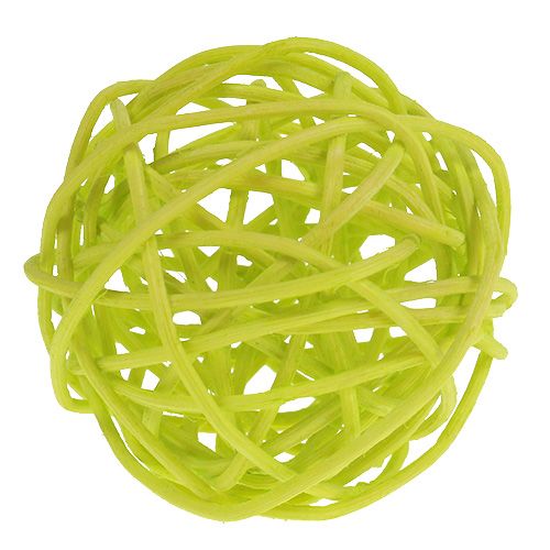 Itens Mistura de bolas de vime Ø5cm verde claro verde claro branqueado 30p.