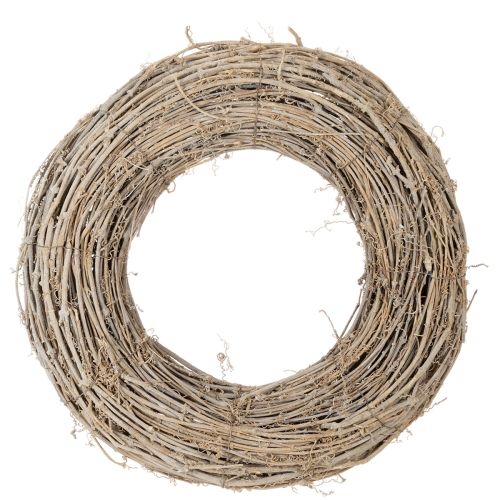 Guirlanda decorativa, ramos de rattan, acabamento branco lavado, para design criativo, 50cm comprar | Floristik24.pt