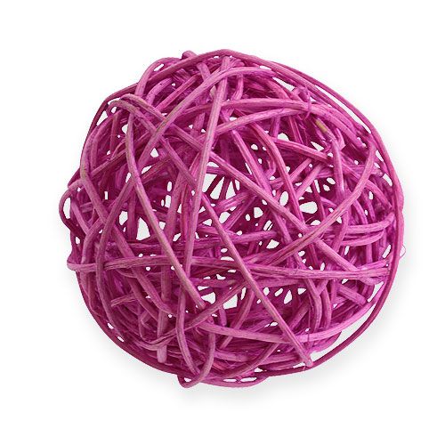 Floristik24 Bola de rattan 10cm roxa 10pcs