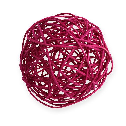 Floristik24 Bola de vime Ø10cm Fúcsia 10pcs