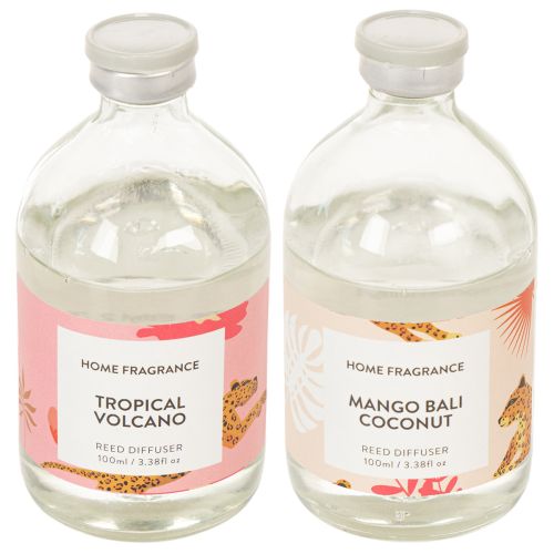 Itens Difusor de fragrância para ambientes com aroma exótico de coco e manga para uma sensação de frescor duradoura em casa, 19 cm, 2 peças.