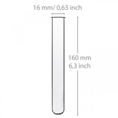 Itens Tubo de ensaio 160 mm × 16 mm