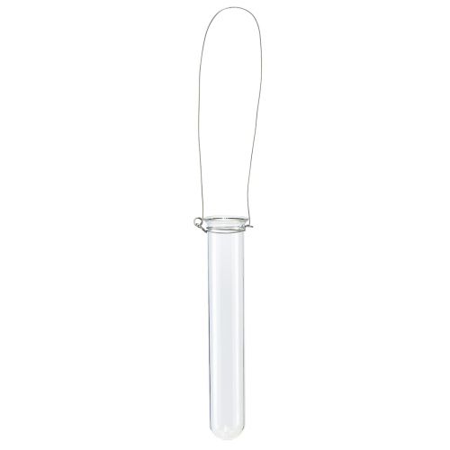 Tubo de ensaio de vidro decorativo para pendurar mini vaso Ø2,4cm Alt.22,5cm