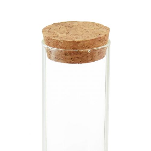 Itens Vaso decorativo tubo de ensaio com tampa de cortiça Ø4cm Alt.18cm 6 un