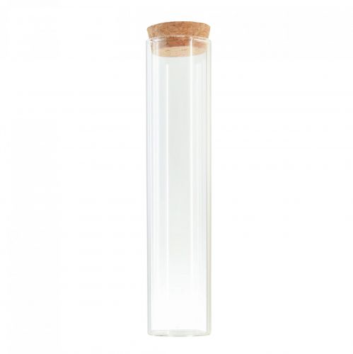 Itens Vaso decorativo tubo de ensaio com tampa de cortiça Ø4cm Alt.18cm 6pcs
