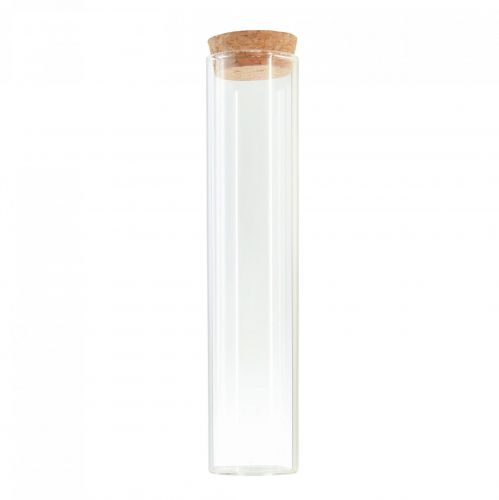 Itens Vaso decorativo tubo de ensaio com tampa de cortiça Ø4cm Alt.18cm 6 un