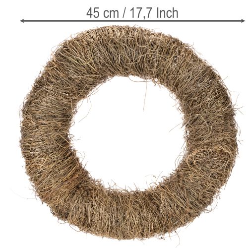 Guirlanda de videira, sem tratamento, redonda, natural, para artesanato, 45 cm | Floristik24.pt
