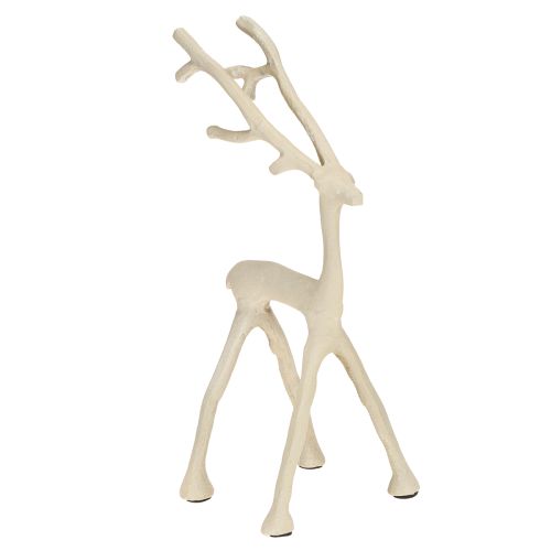 Floristik24 Decoração de rena, figura de veado, metal, argila cinza, óptica, altura 27,5 cm