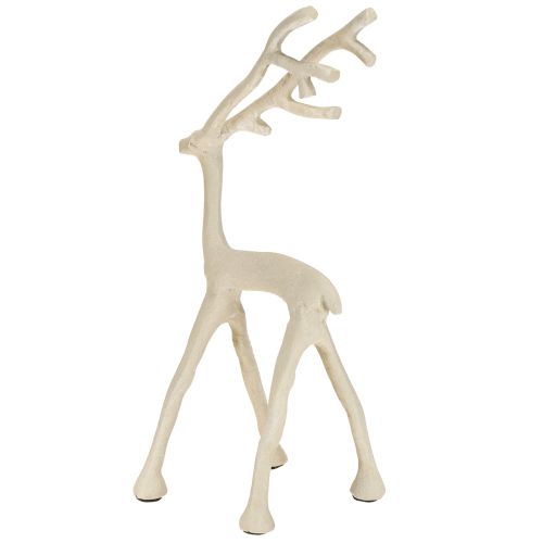 Itens Decoração de rena, figura de veado, metal, argila cinza, óptica, altura 27,5 cm