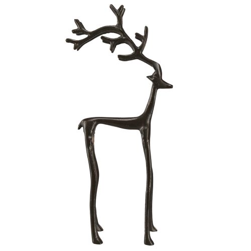 Floristik24 Decoração de rena metal Natal em marrom 17x8x38,5cm