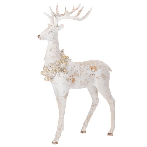 Estatueta decorativa de veado com decoração de pinha para decoração de inverno, 49 cm comprar | Floristik24.pt